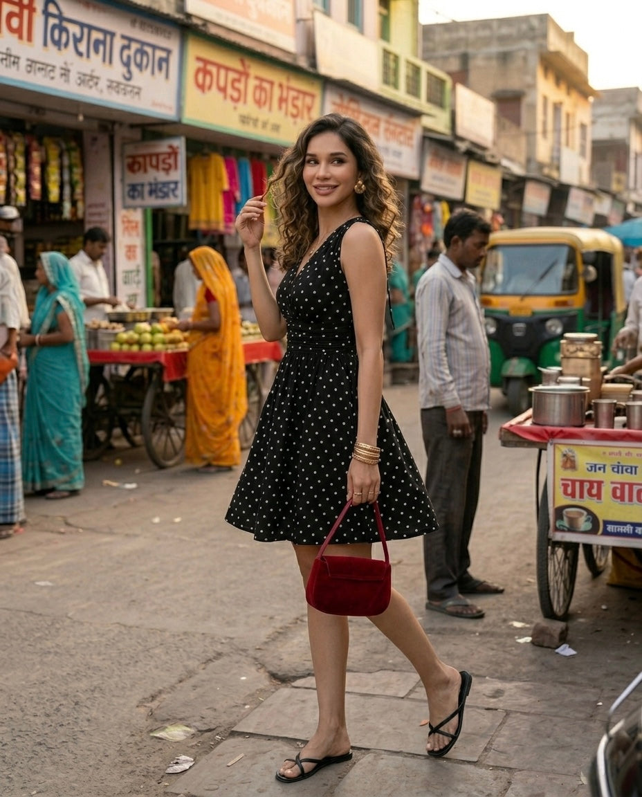 Black Polka Dot Dress
