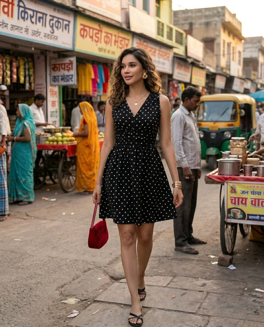 Black Polka Dot Dress